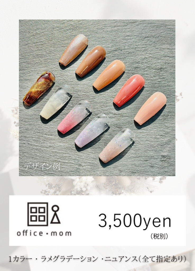 豊川市で1番安い高品質ネイルサロンnow nail salonの3500円コース